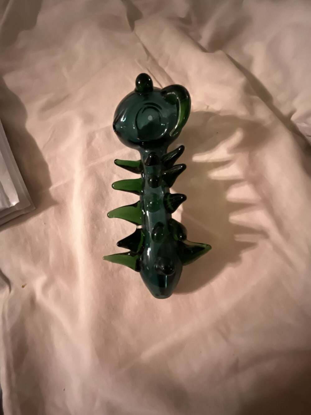 Handblown Glass Dragon Piece Green